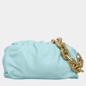 BOTTEGA VENETA
Light Blue Leather Chain Pouch Bag